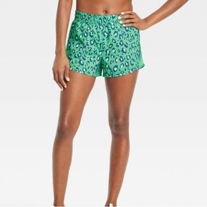 Green Leopard Print Athletic Shorts - All In Motion